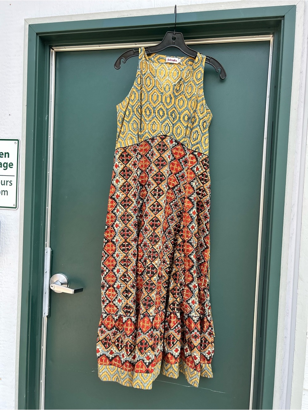 Fabindia  Dress in Yellow and Rust new